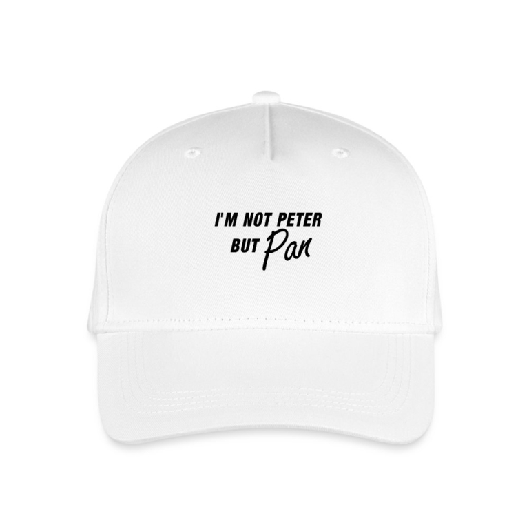 im-not-peter-but-pan-kinder-bio-basecap-weiss