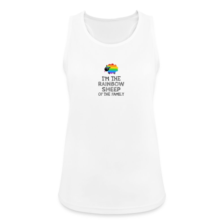 im-the-rainbow-sheep-of-the-family-frauen-tank-top-atmungsaktiv-weiss