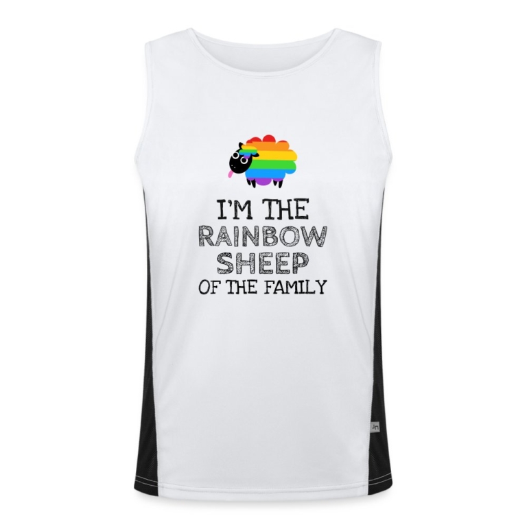 im-the-rainbow-sheep-of-the-family-funktionelles-kontrast-tank-top-fuer-maenner-weiss-schwarz