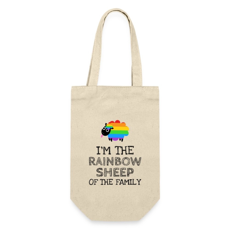 im-the-rainbow-sheep-of-the-family-geschenkbeutel-fuer-flaschen-natur