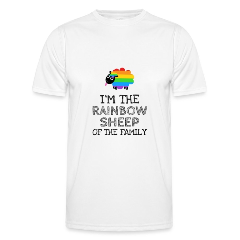 im-the-rainbow-sheep-of-the-family-maenner-funktions-t-shirt-weiss