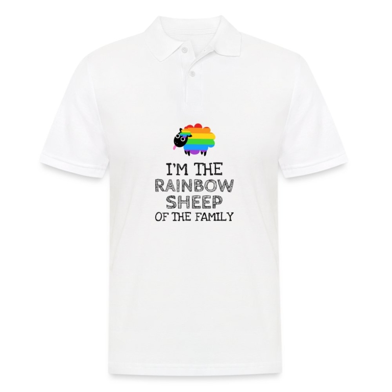 im-the-rainbow-sheep-of-the-family-maenner-poloshirt-weiss