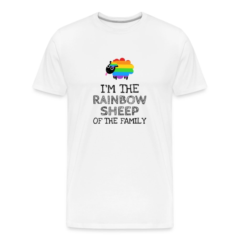 im-the-rainbow-sheep-of-the-family-maenner-premium-bio-t-shirt-weiss