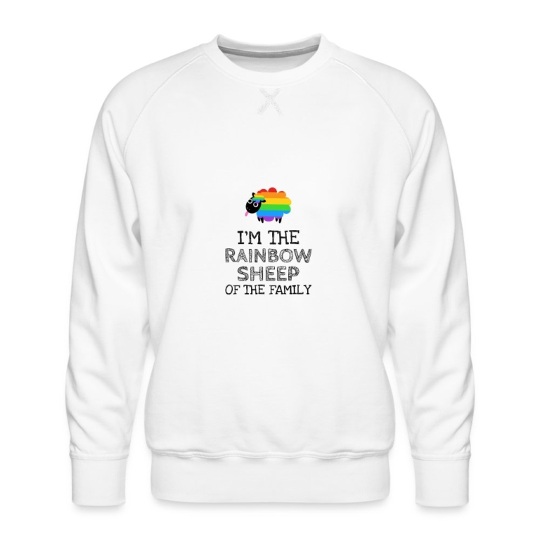 im-the-rainbow-sheep-of-the-family-maenner-premium-pullover-weiss