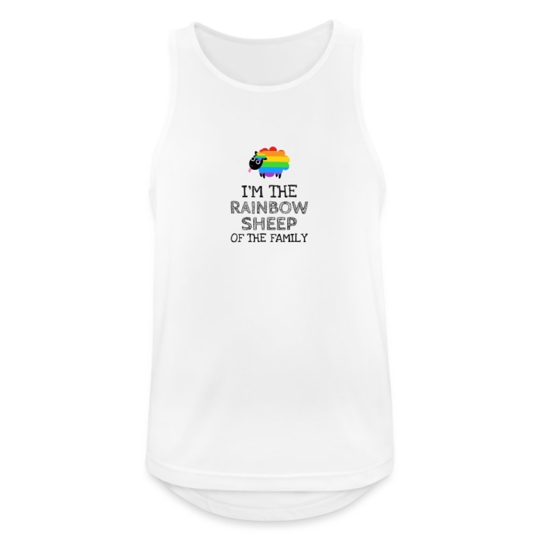 im-the-rainbow-sheep-of-the-family-maenner-tank-top-atmungsaktiv-weiss