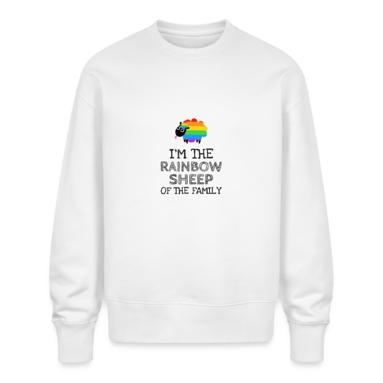 im-the-rainbow-sheep-of-the-family-stanleystella-unisex-oversize-bio-pullover-radder-weiss