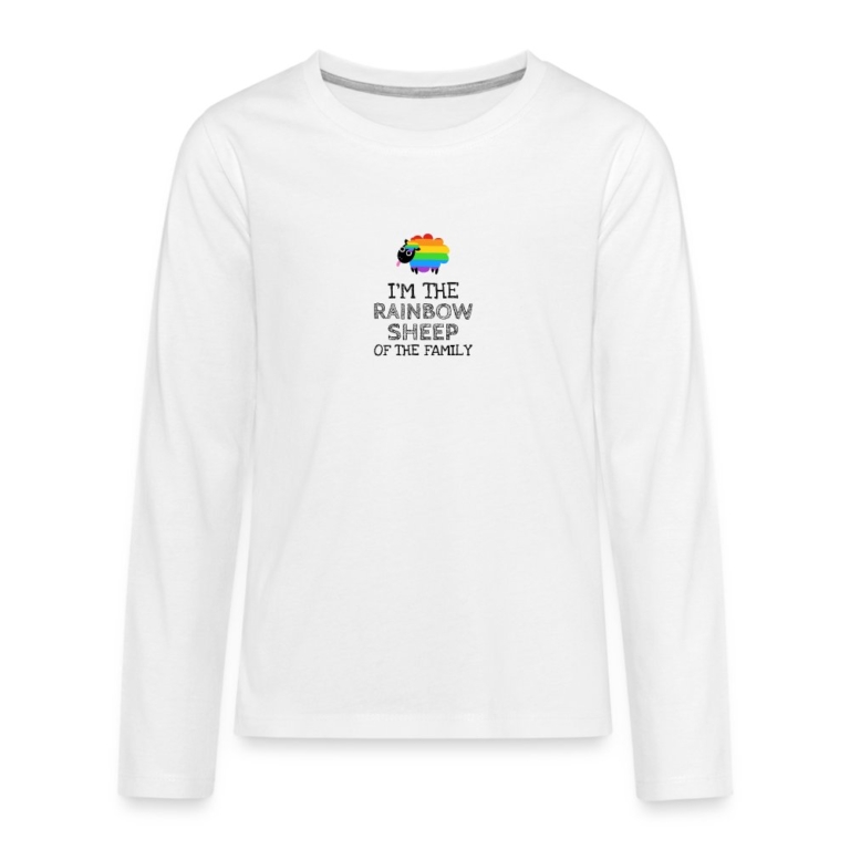 im-the-rainbow-sheep-of-the-family-teenager-premium-langarmshirt-weiss