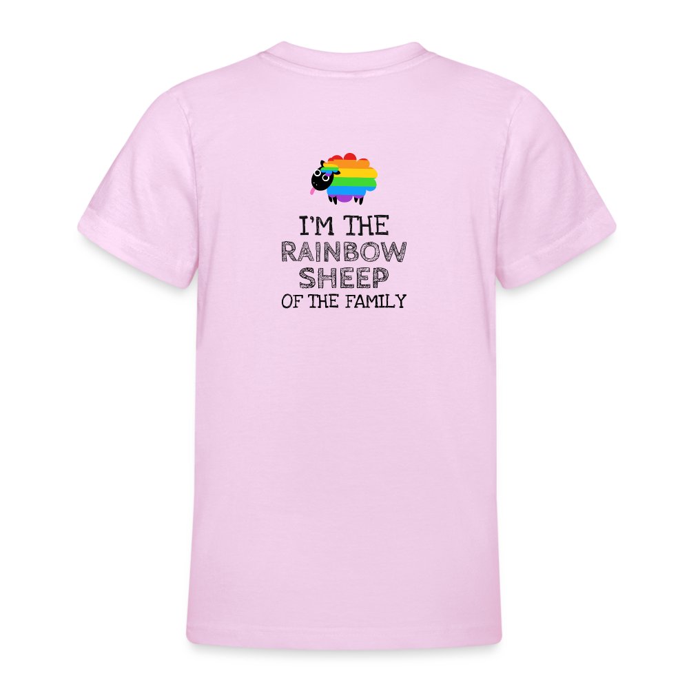 I'm the Rainbow Sheep of the Family - Teenager T-Shirt Hellrosa