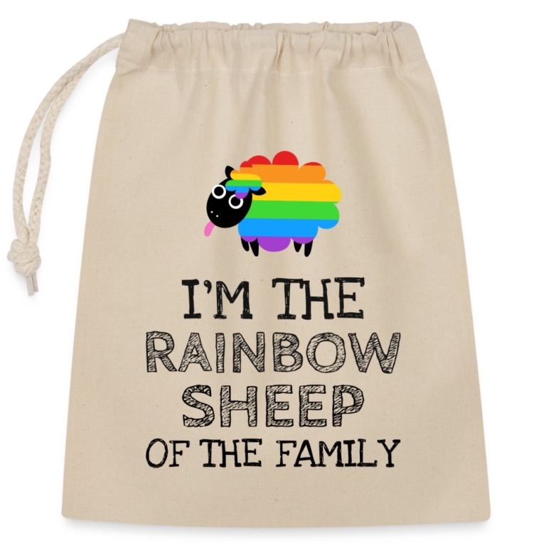 im-the-rainbow-sheep-of-the-family-verschliessbarer-geschenkbeutel-aus-baumwolle-25x30cm-natur