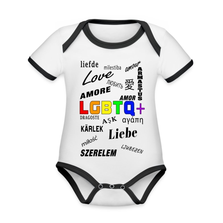 languages-lgbtq-baby-bio-kurzarm-kontrastbody-weiss-schwarz