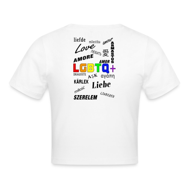 languages-lgbtq-cropped-t-shirt-weiss