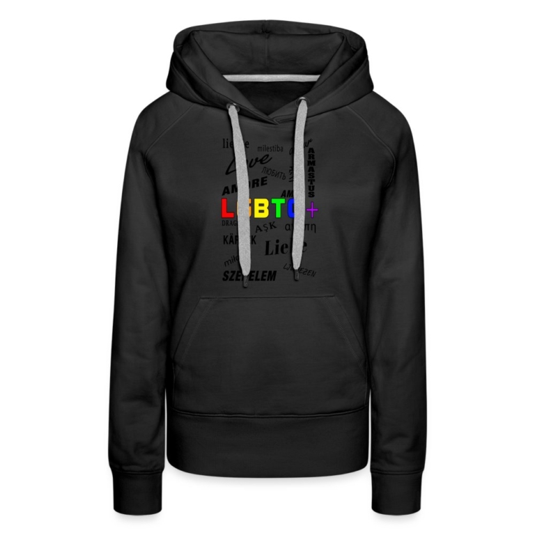 languages-lgbtq-frauen-premium-hoodie-schwarz