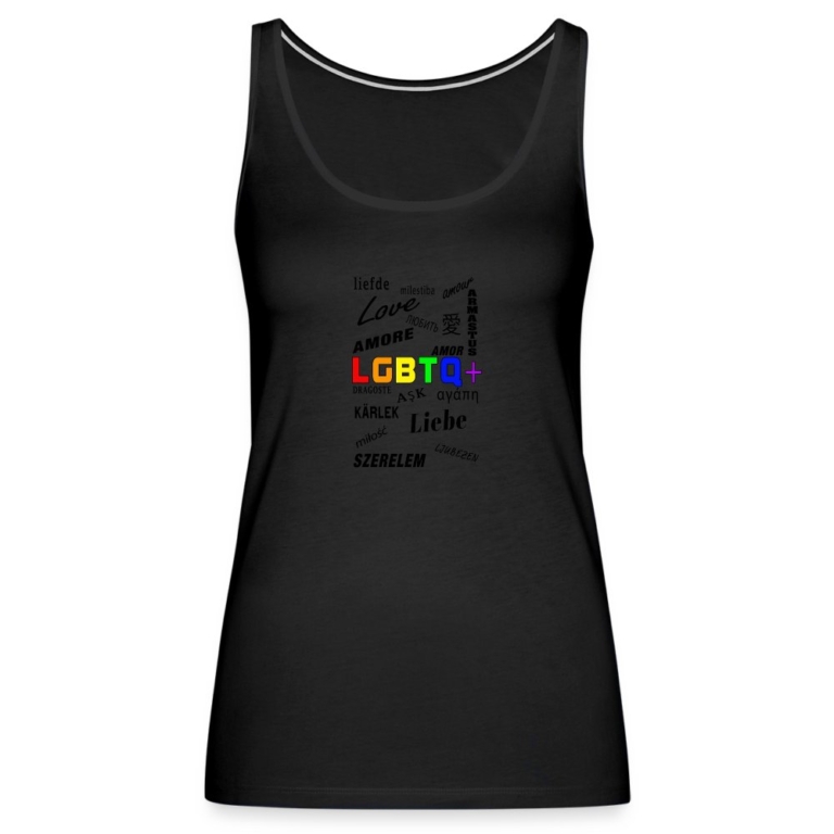 languages-lgbtq-frauen-premium-tank-top-schwarz