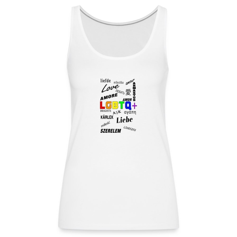 languages-lgbtq-frauen-premium-tank-top-weiss