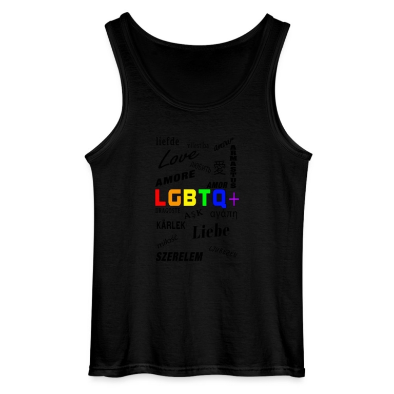 languages-lgbtq-gildan-maenner-tank-top-schwarz