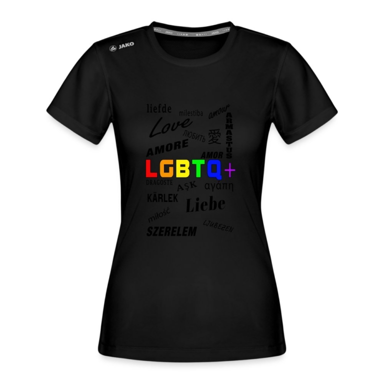 languages-lgbtq-jako-frauen-t-shirt-run-20-schwarz