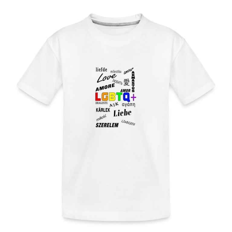 languages-lgbtq-teenager-premium-bio-t-shirt-weiss