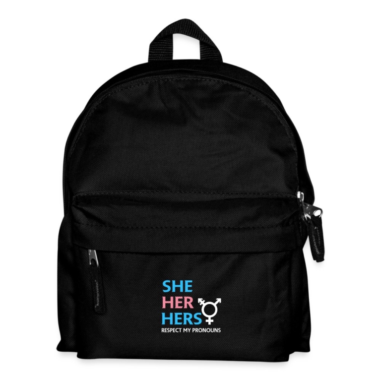 lbgtq-pronoun-transgender-she-her-hers-kinder-rucksack-schwarz