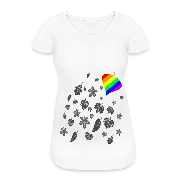 leaves-lgbtq-frauen-schwangerschafts-t-shirt-weiss