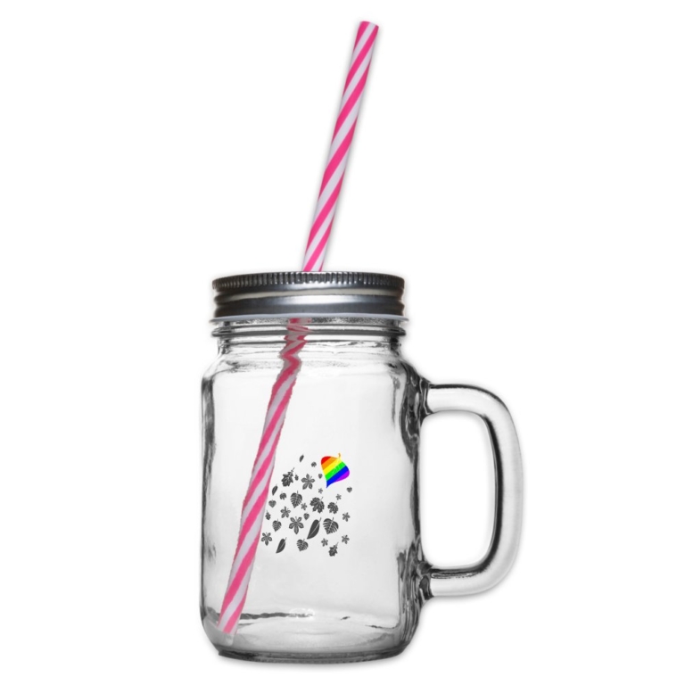 leaves-lgbtq-henkelglas-mit-schraubdeckel-klar