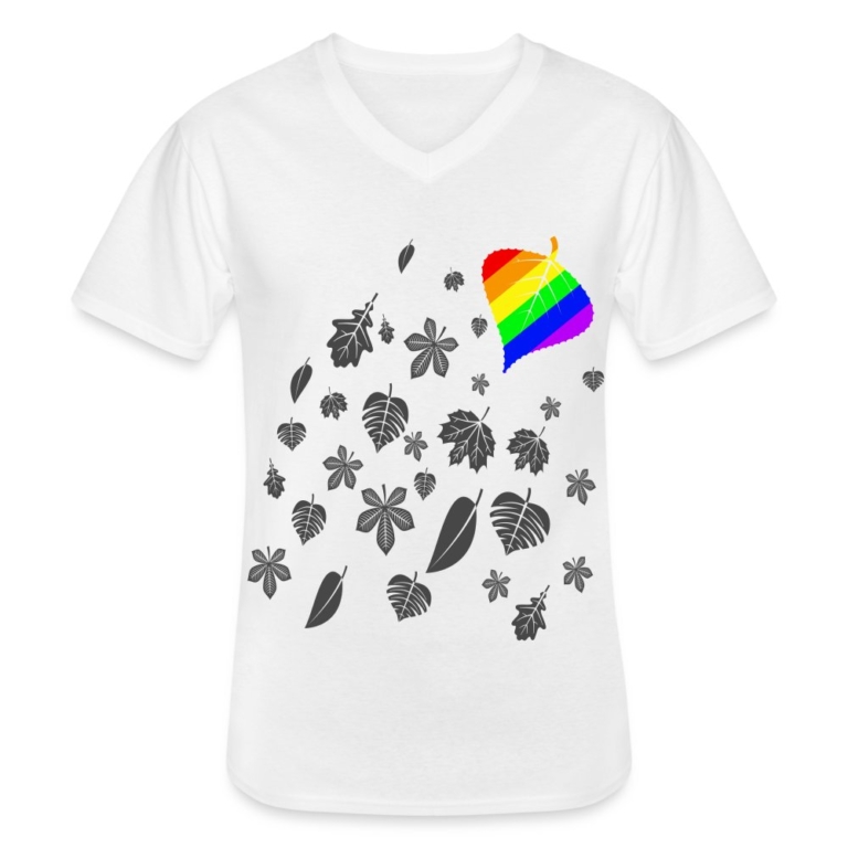 leaves-lgbtq-klassisches-maenner-t-shirt-mit-v-ausschnitt-weiss