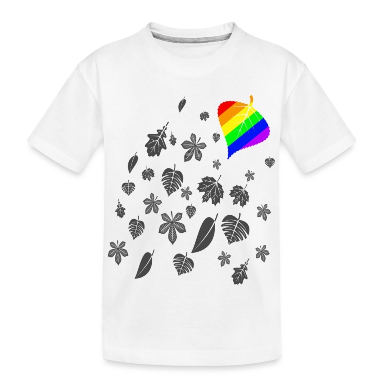 leaves-lgbtq-teenager-premium-bio-t-shirt-weiss