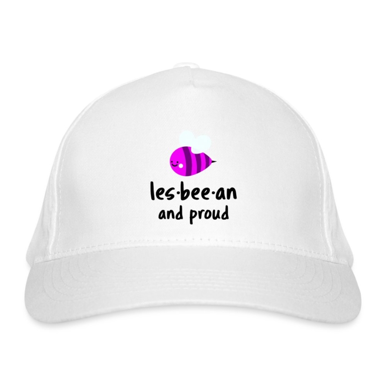 lesbian-an-proud-bio-baseballkappe-weiss