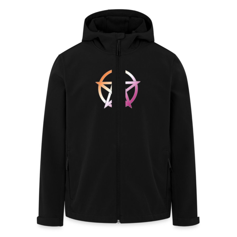 lesbian-pride-pentagramm-stanleystella-maenner-recycled-softshell-jacke-discoverer-schwarz