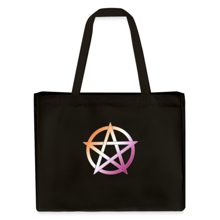 lesbian-pride-pentagramm-stanleystella-recycelter-shopping-bag-schwarz