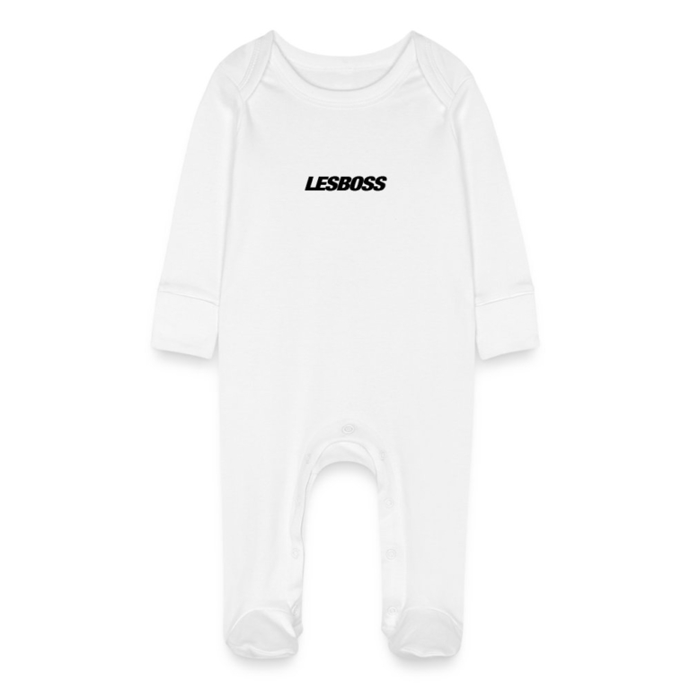 lesboss-baby-bio-schlafanzug-mit-kratzhandschuhen-weiss
