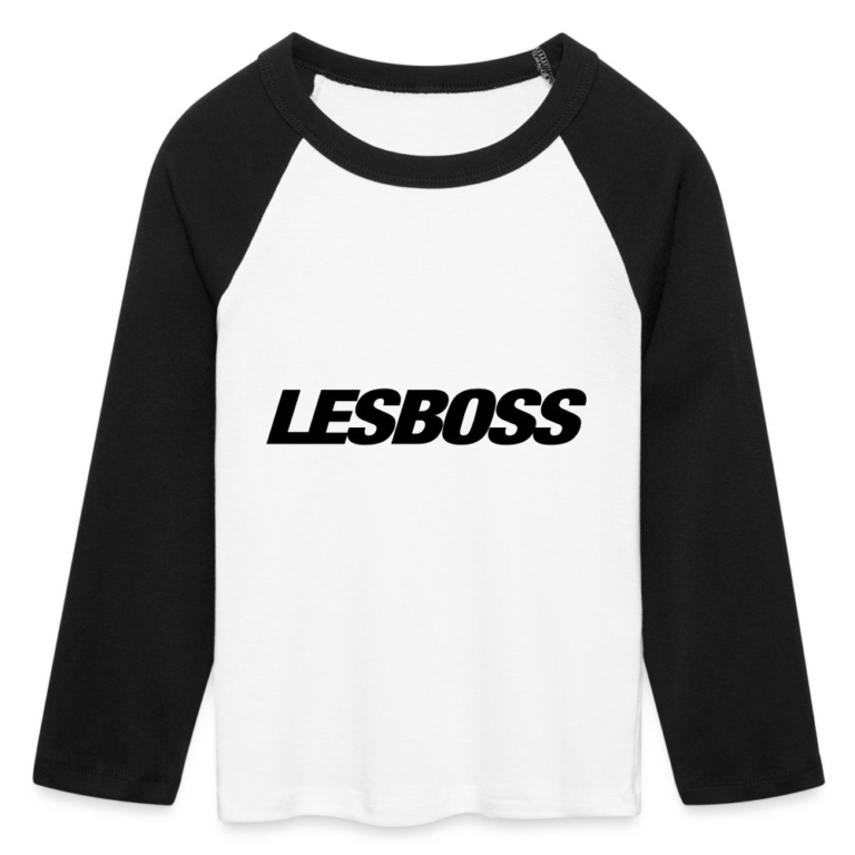 lesboss-cropped-frauen-baby-tee-mit-34-aermel-weiss-schwarz