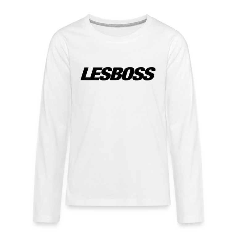lesboss-teenager-premium-langarmshirt-weiss