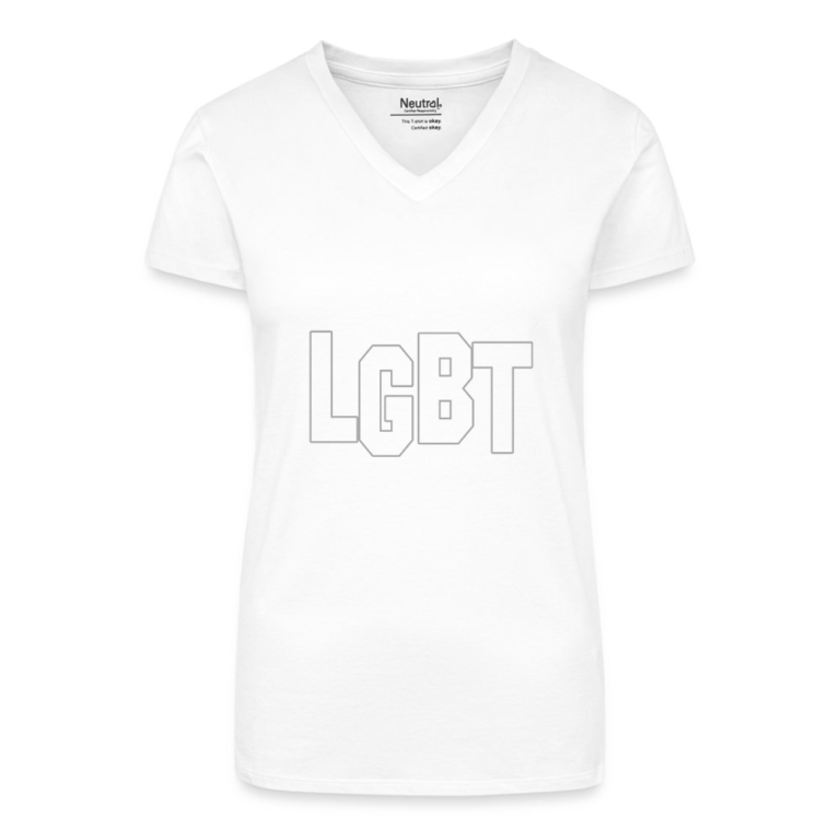 lgbt-bio-frauen-t-shirt-mit-v-ausschnitt-weiss