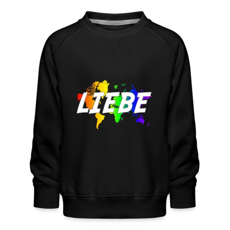 liebe-auf-weltkarte-kinder-premium-pullover-schwarz