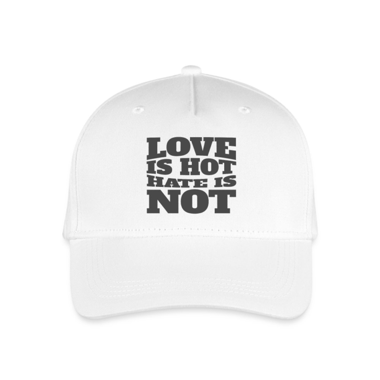 love-is-hot-hate-is-not-kinder-bio-basecap-weiss