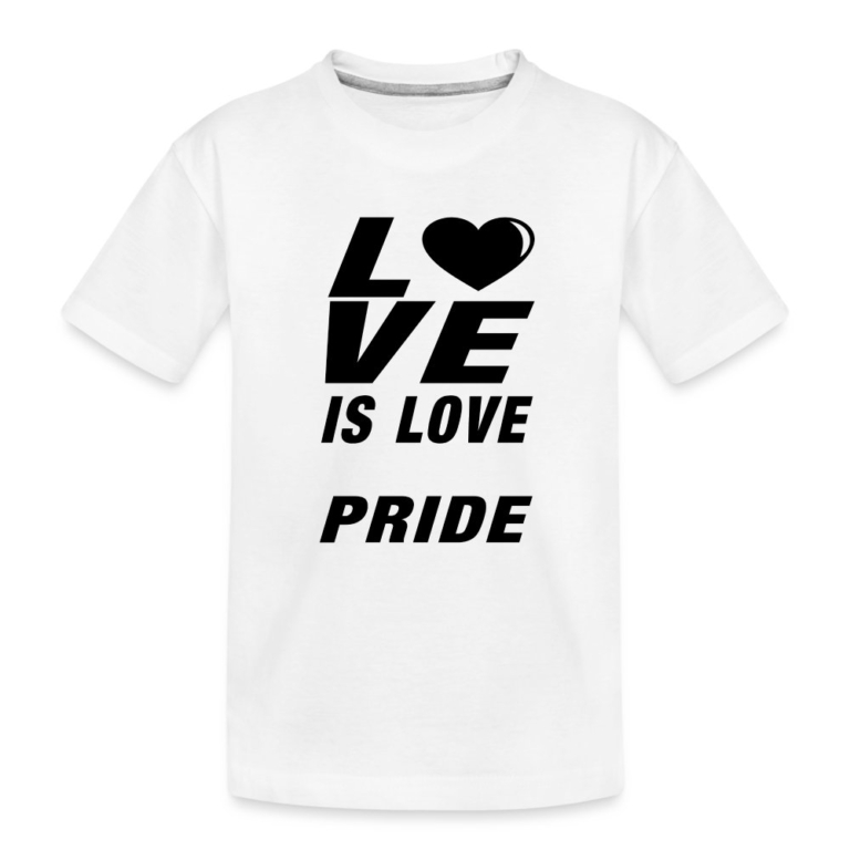 love-is-love-pride-kinder-premium-bio-t-shirt-weiss