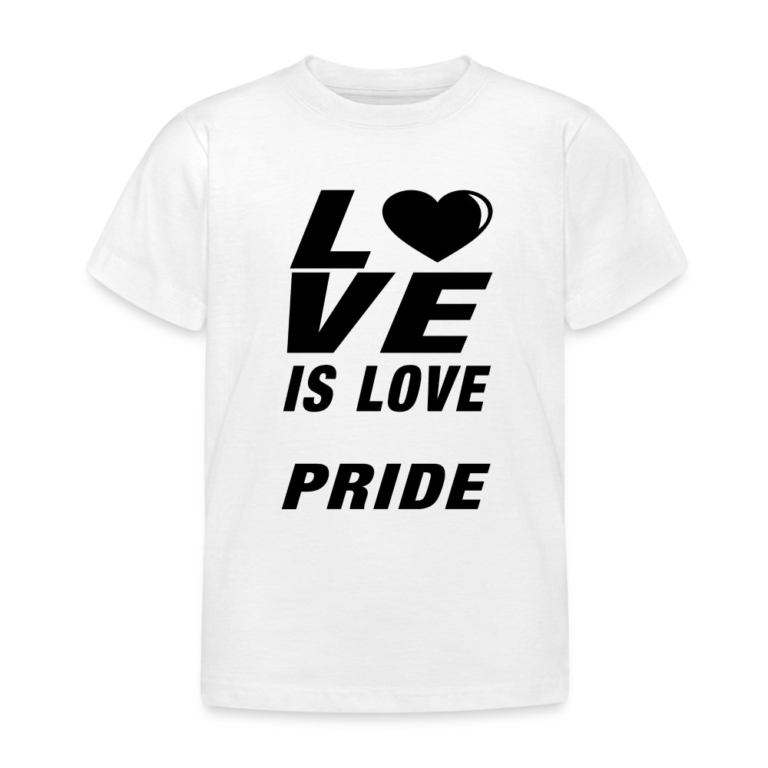 love-is-love-pride-kinder-t-shirt-weiss
