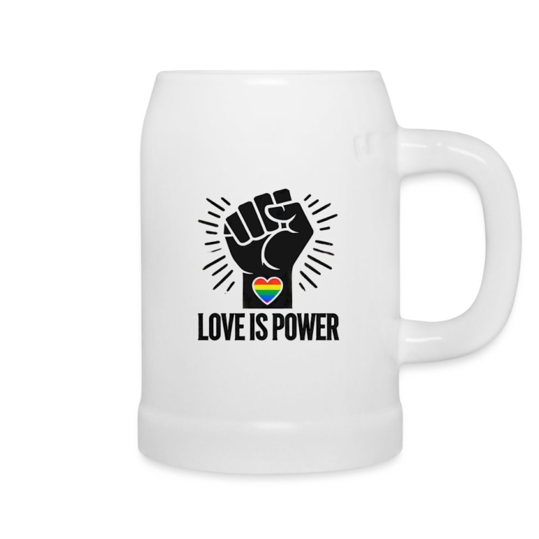 love-is-power-bierkrug-weiss
