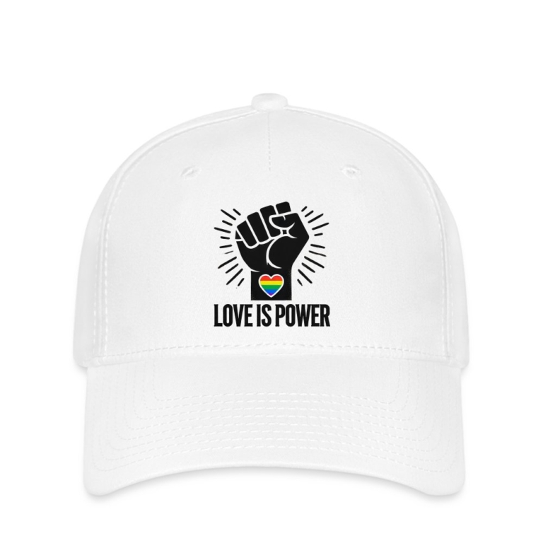love-is-power-flexfit-cap-weiss