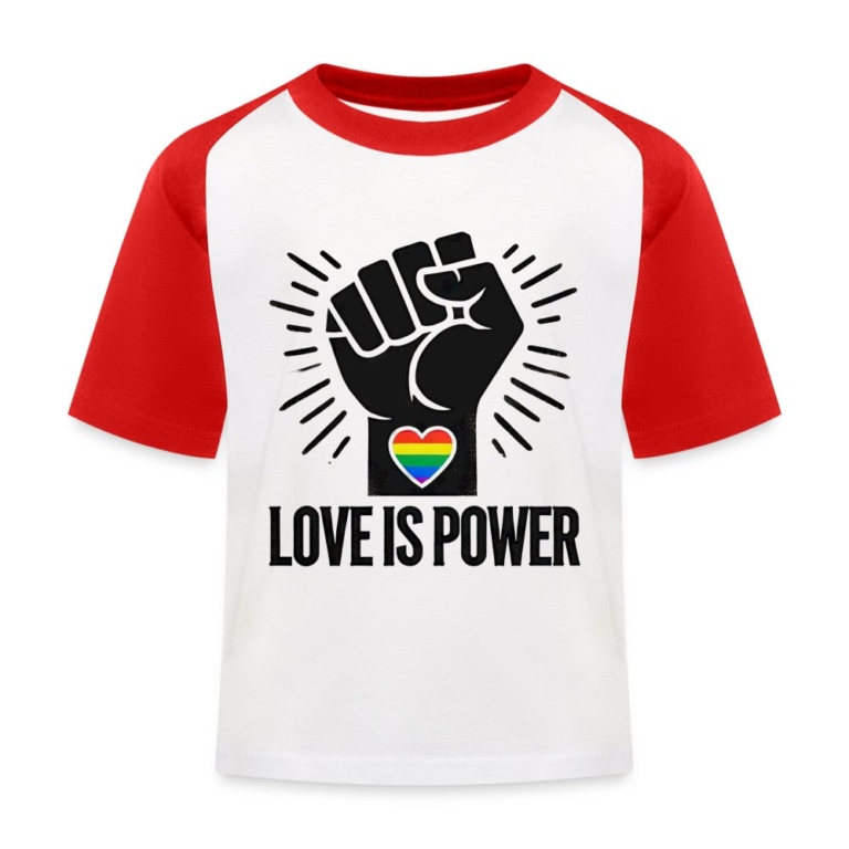 love-is-power-kinder-baseball-t-shirt-weiss-rot