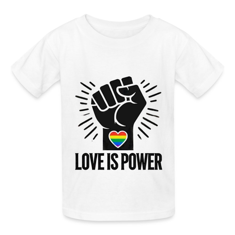 love-is-power-kinder-t-shirt-von-russell-weiss
