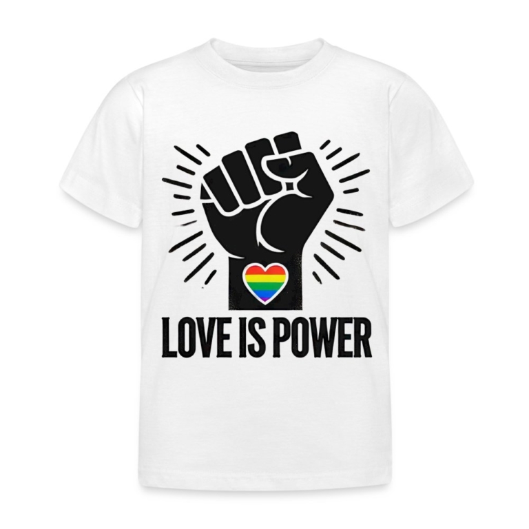love-is-power-kinder-t-shirt-weiss