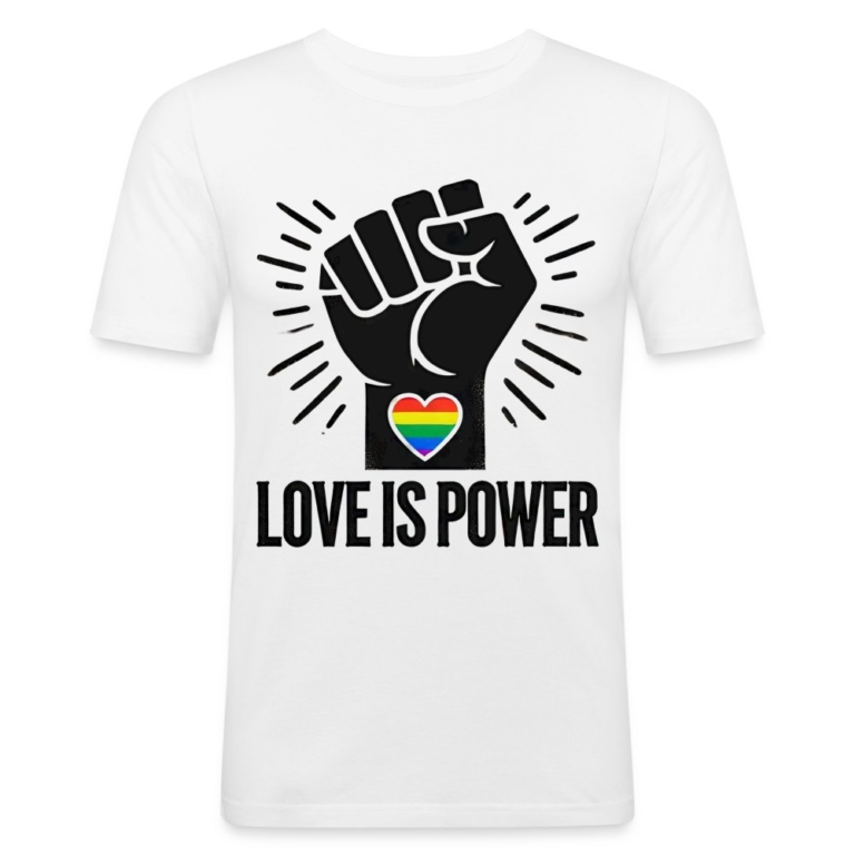 love-is-power-maenner-slim-fit-t-shirt-weiss
