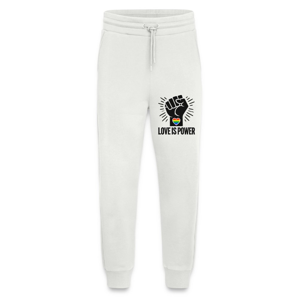 Love is Power - Organic Relaxed Jogginghose Made in EU OFF WHITE