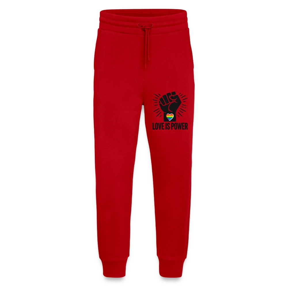 Love is Power - Organic Relaxed Jogginghose Made in EU Rot