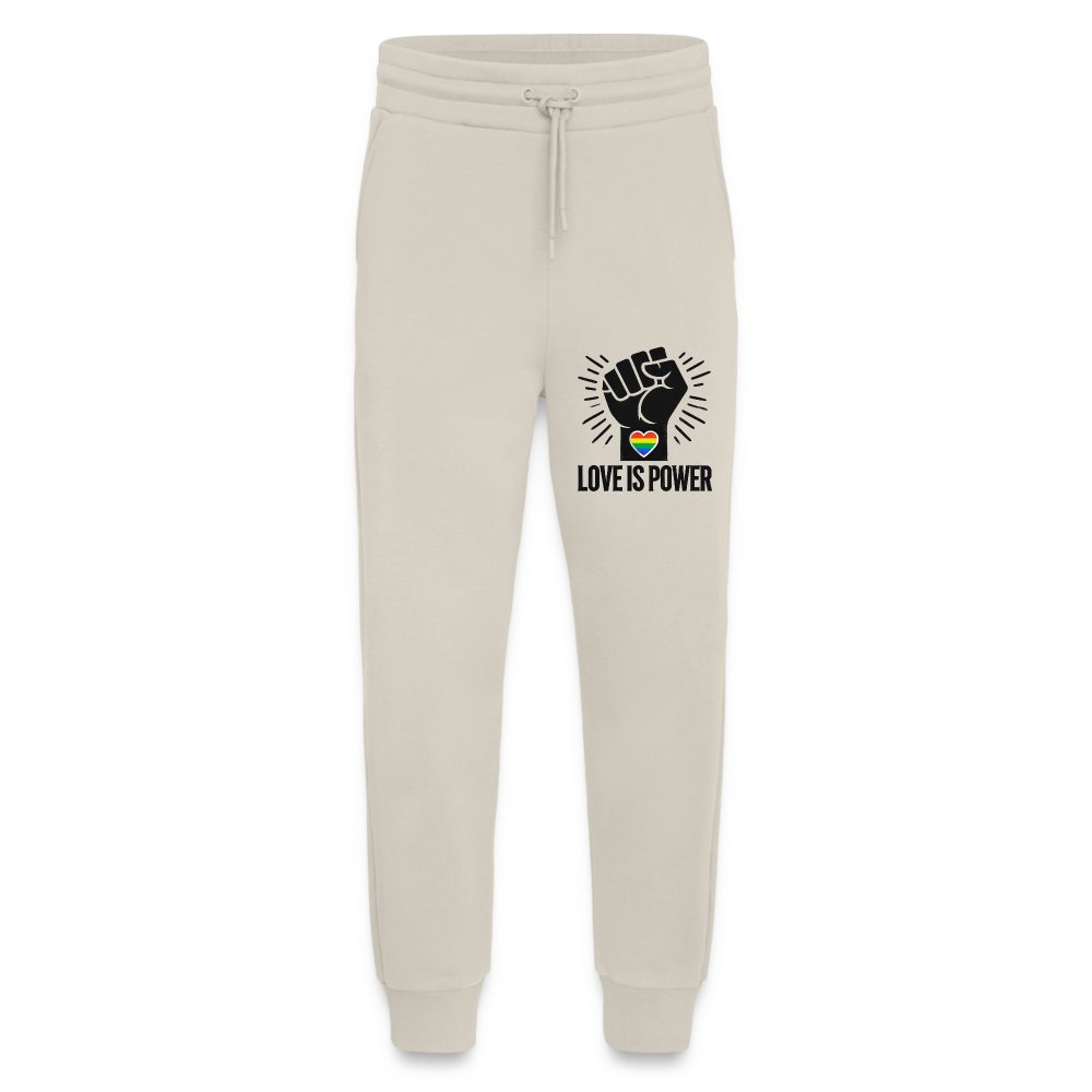 Love is Power - Organic Relaxed Jogginghose Made in EU WARM CLAY