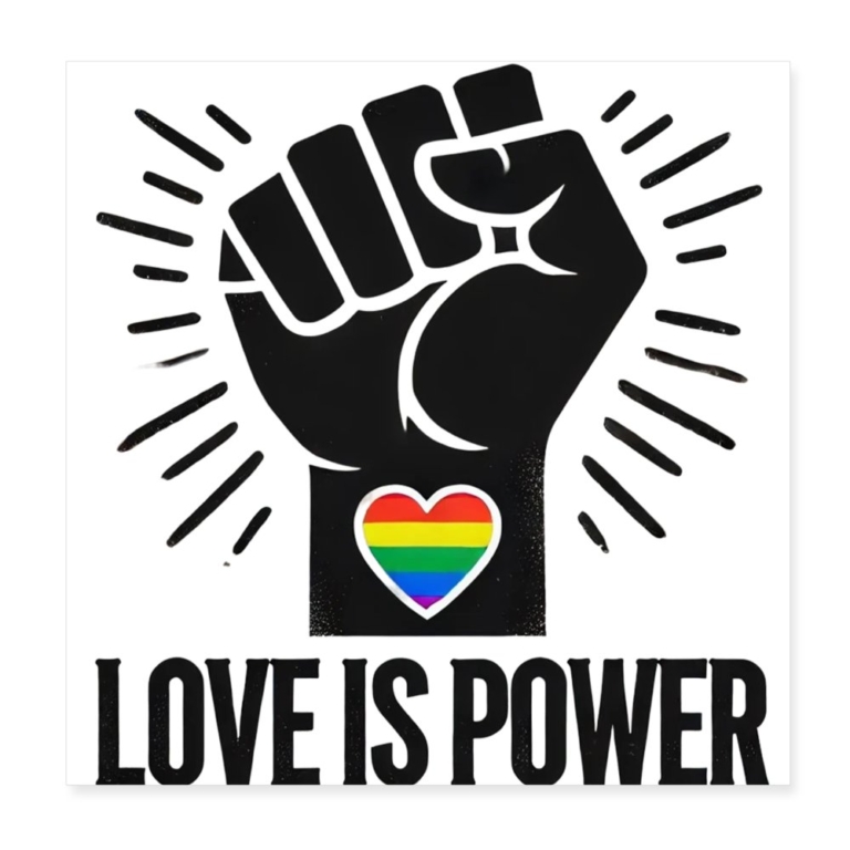 love-is-power-poster-20x20-cm-weiss