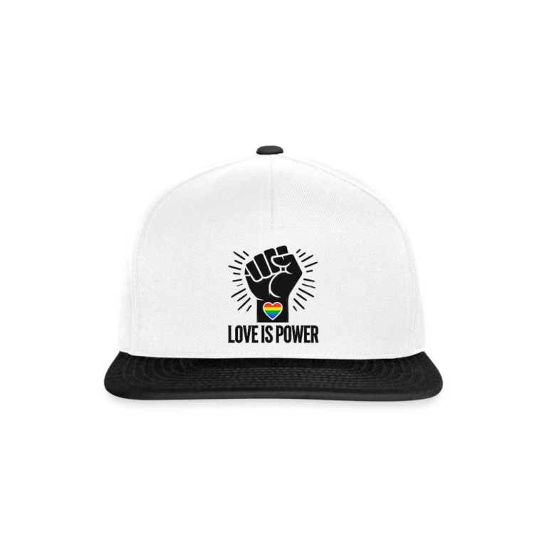 love-is-power-snapback-cap-weiss-schwarz
