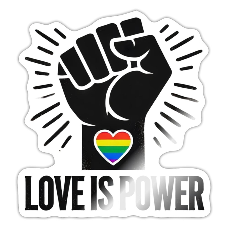 love-is-power-sticker-weiss-glaenzend