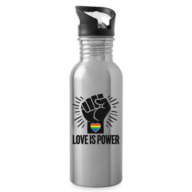 love-is-power-trinkflasche-mit-integriertem-trinkhalm-lightsilver